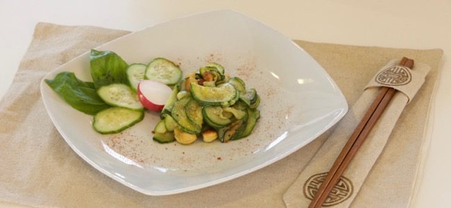 Zucchine al cocco con anacardi