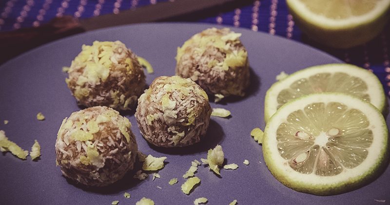 Palline dolci con burro di cocco e limone