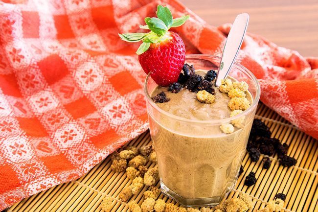 Smoothie proteico al cacao