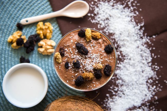 Budino ai semi di chia e cacao